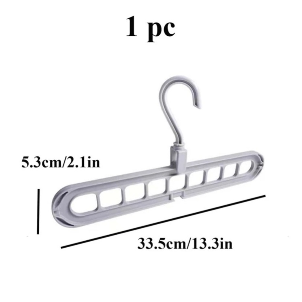 1pc Multifunction Clothes Hanger Storage Rack, 9 Hole Magic Clothes Hang…